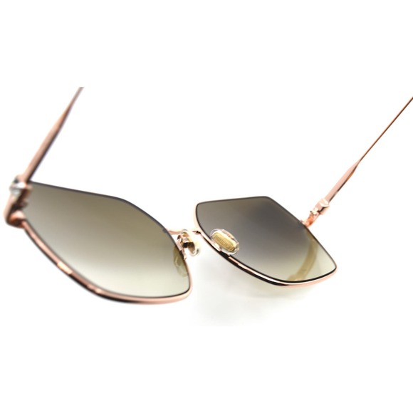 JIMMY CHOO REVES/S DDB GOLD COPPER BROWN GRADIENT WOMEN'S SUNGLASSES - Picture 9 of 10